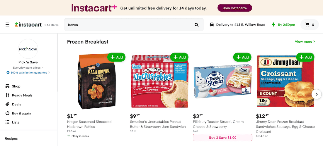 best grocery delivery instacart coupon