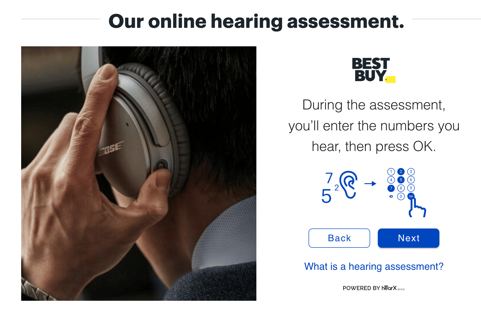 Best Buy online hearing test