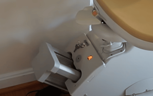 The diagnostic display on Acorn Stairlifts is located next to the key switch on the unit, and it alerts you when the chair needs attention.