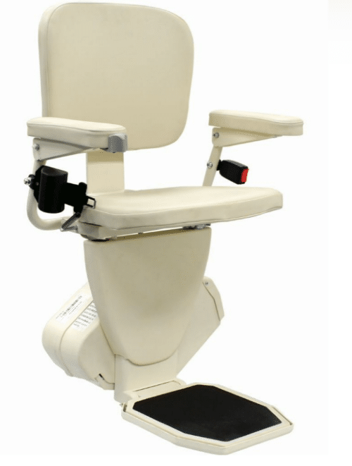 AmeriGlideâ€™s Rave 2 straight stair lift model with white background