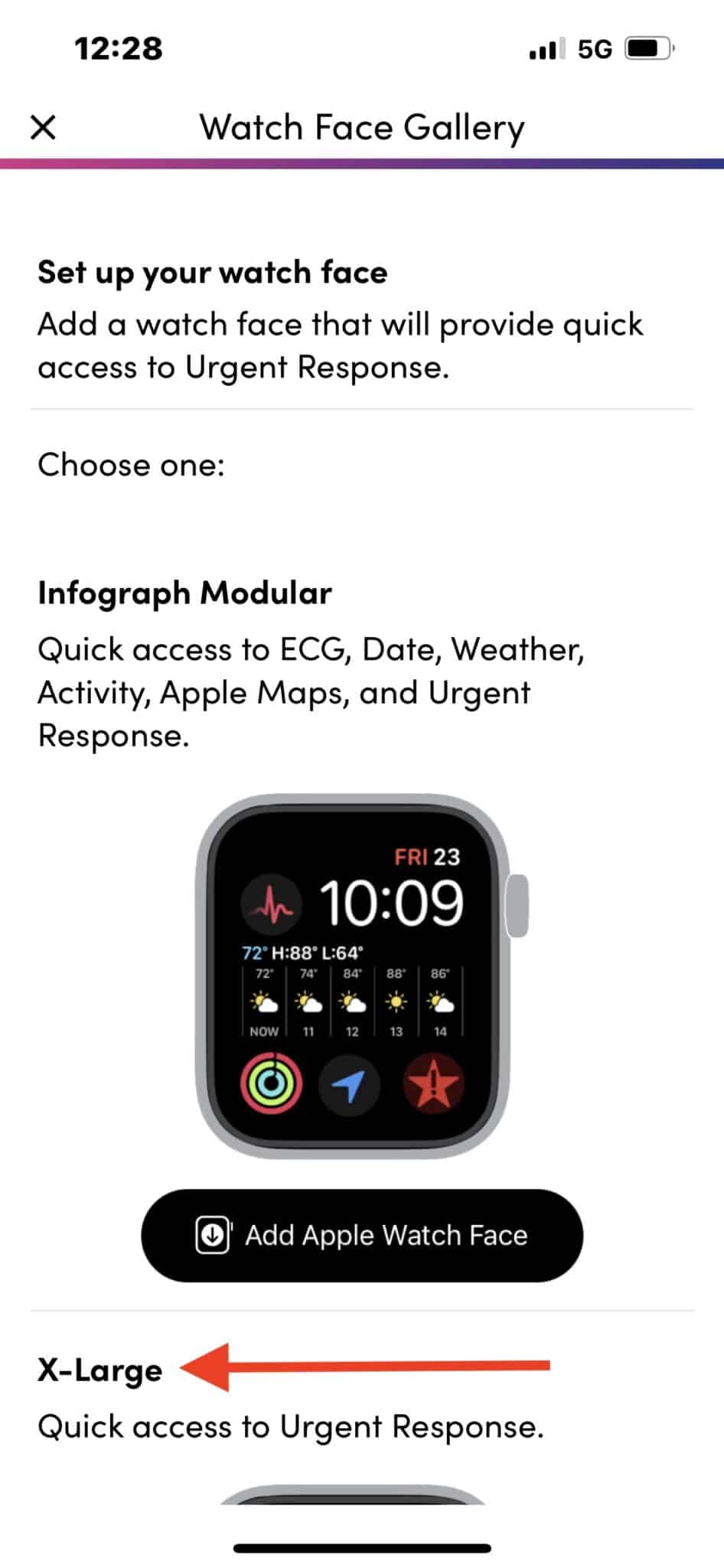Instructions for setting Lively app on the Apple Watch face