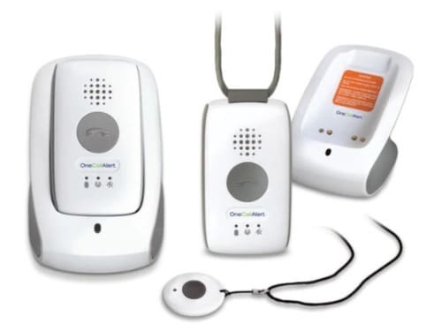 Mobile Double package with two mobile systems, charging cradles, and a help button necklace 