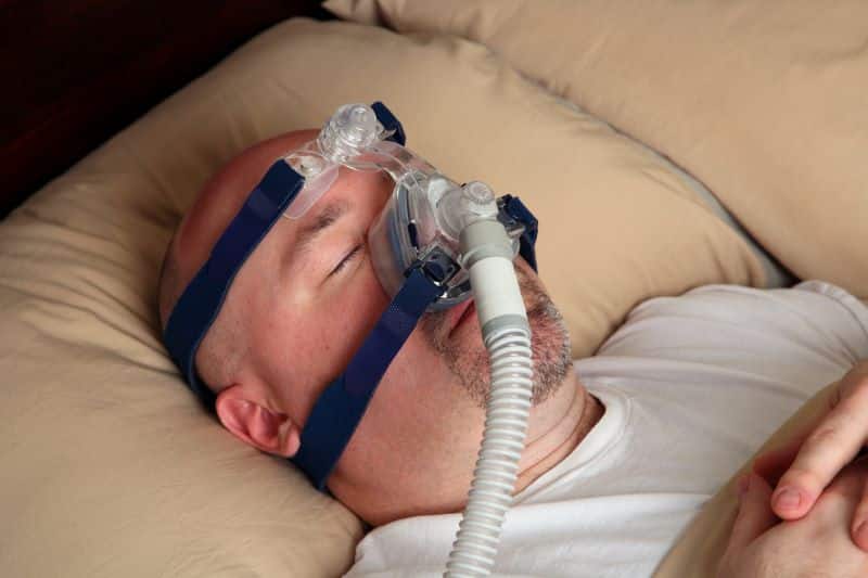 Man using CPAP Machine