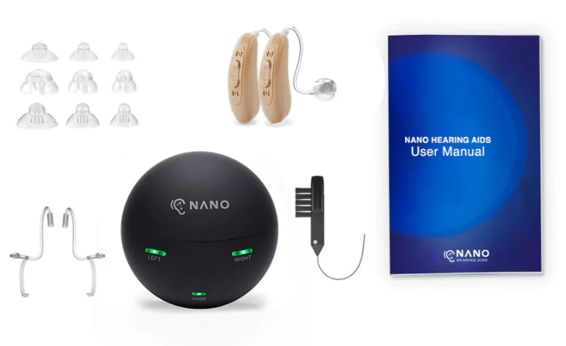 Nano X2 Recharge accessory kit and user manual on display
