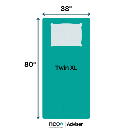 Bed dimensions of a twin XL size mattress